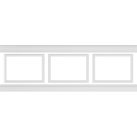 Ekena Millwork Wainscot Paneling Kit, Urethane, 94-1/2 in L, Factory Primed WPKUSQ101P032
